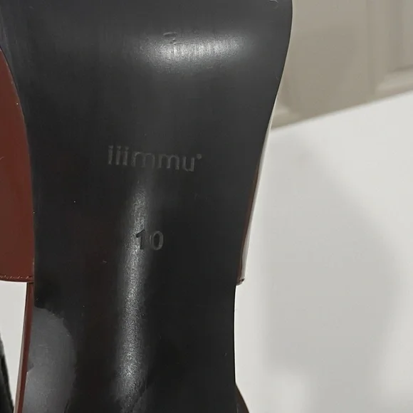 Iiimmu Chic Brown Slingback Heels Size 10 - Picture 10 of 14